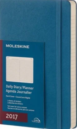 Moleskine 2017 12 mesi - Agenda giornaliera blu - Large Copertina rigida
