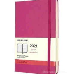 Moleskine 12 mesi - Agenda giornaliera rosa bouganvillea - Large copertina rigida 2021