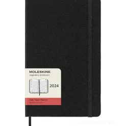Moleskine 12 mesi - Agenda giornaliera nero - Large copertina rigida 2024