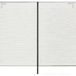 Moleskine 12 mesi - Agenda giornaliera nero - Large copertina rigida 2024