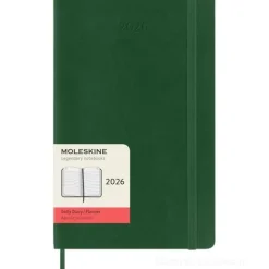Moleskine 12 mesi - Agenda giornaliera verde mirto - Large copertina morbida 2026