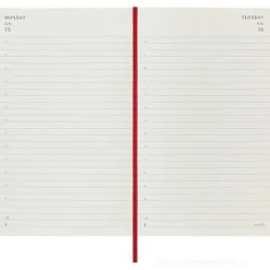Moleskine 12 mesi - Agenda giornaliera rosso scarlatto - Large copertina morbida 2024