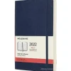 Moleskine 12 mesi - Agenda giornaliera blu zaffiro - Large copertina morbida 2022