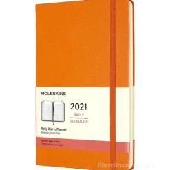 Moleskine 12 mesi - Agenda giornaliera arancio cadmio - Large copertina rigida 2021