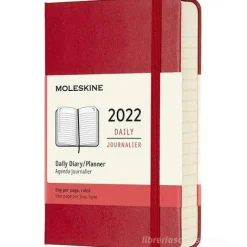 Moleskine 12 mesi - Agenda giornaliera rosso scarlatto - Pocket copertina rigida 2022