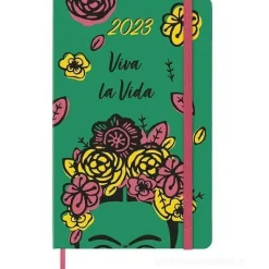 Moleskine 12 mesi - Agenda giornaliera Limited Edition Frida Kahlo verde - Large copertina rigida 2023