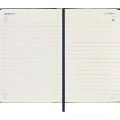 Moleskine 12 mesi - Agenda giornaliera blu zaffiro - Pocket copertina rigida 2024