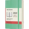 Moleskine 12 mesi - Agenda giornaliera verde ghiaccio - Pocket copertina morbida 2022