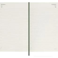 Moleskine 12 mesi - Agenda giornaliera verde mirto - Large copertina morbida 2024