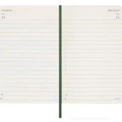 Moleskine 12 mesi - Agenda giornaliera verde mirto - Pocket copertina morbida 2026