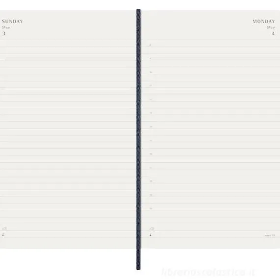 Moleskine 12 mesi - Agenda giornaliera blu zaffiro - Large copertina morbida 2026