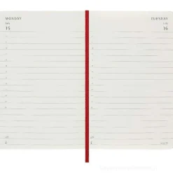 Moleskine 12 mesi - Agenda giornaliera rosso scarlatto - Pocket copertina morbida 2024