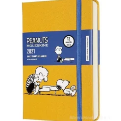Moleskine 12 mesi - Agenda giornaliera Limited Edition Peanuts arancione - Pocket copertina rigida 2021