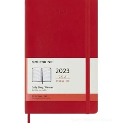 Moleskine 12 mesi - Agenda giornaliera rosso scarlatto - Large copertina morbida 2023