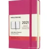 Moleskine 12 mesi - Agenda giornaliera rosa bouganvillea - Pocket copertina rigida 2021