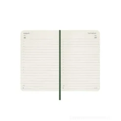 Moleskine 12 mesi - Agenda giornaliera verde mirto - Pocket copertina morbida 2024