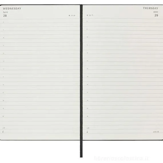 Moleskine 12 mesi - Agenda giornaliera nero - Large copertina rigida 2023