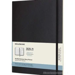 Moleskine 18 mesi - Agenda mensile nera - X-Large copertina morbida 2020-2021
