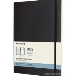 Moleskine 12 mesi - Agenda mensile nero - Extra Large copertina morbida 2022