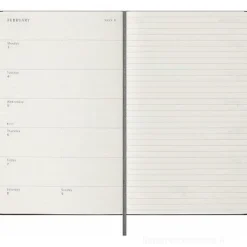 Moleskine 18 mesi - Agenda settimanale nera - Large copertina rigida 2024-2025