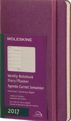 Moleskine 2017 12 mesi - Agenda settimanale viola - Pocket Copertina rigida