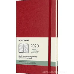 Moleskine 12 mesi - Agenda settimanale orizzontale rosso - Large copertina rigida 2020
