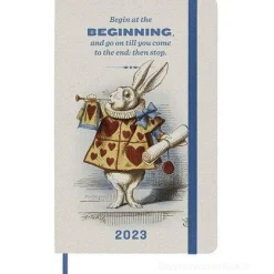 Moleskine 12 mesi - Agenda settimanale Limited Edition Alice in Wonderland Rabbit - Large copertina rigida 2023
