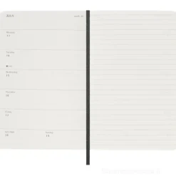 Moleskine 12 mesi - Agenda settimanale nero - Pocket copertina morbida 2026