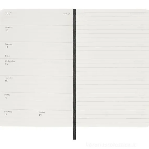 Moleskine 12 mesi - Agenda settimanale nero - Pocket copertina morbida 2026