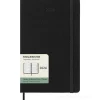 Moleskine 12 mesi - Agenda settimanale orizzontale nero - Large copertina rigida 2024