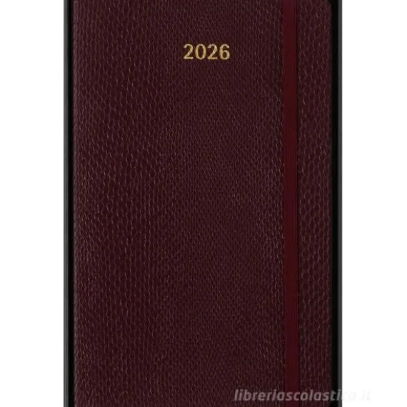 Moleskine 12 mesi - Agenda settimanale Precious & Ethical bordeaux - Large copertina vegana 2026
