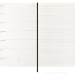 Moleskine 12 mesi - Agenda settimanale Precious & Ethical bordeaux - Large copertina vegana 2026