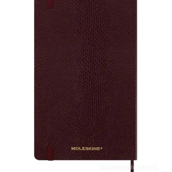 Moleskine 12 mesi - Agenda settimanale Precious & Ethical bordeaux - Large copertina vegana 2026