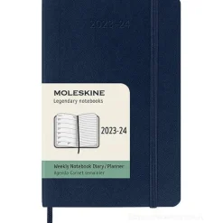 Moleskine 18 mesi - Agenda settimanale blu zaffiro - Pocket copertina morbida 2023-2024