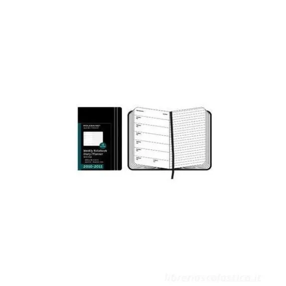 Moleskine 18 mesi - Agenda Settimanale Orizzontale 2010-2011 - Copertina rigida nera - Pocket