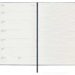 Moleskine 12 mesi - Agenda settimanale blu zaffiro - Large copertina rigida 2024