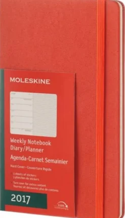 Moleskine 2017 12 mesi - Agenda settimanale arancio - Large Copertina rigida