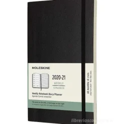 Moleskine 18 mesi - Agenda settimanale nera - Large copertina morbida 2020-2021