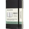 Moleskine 18 mesi - Agenda settimanale orizzontale nero - Pocket copertina rigida 2020-2021