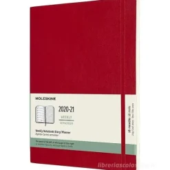 Moleskine 18 mesi - Agenda settimanale rosso scarlatto - X-Large copertina morbida 2020-2021