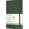 Moleskine 12 mesi - Agenda settimanale verde mirto - Large copertina rigida 2021