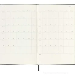 Moleskine 12 mesi - Agenda settimanale orizzontale nero - Large copertina rigida 2023