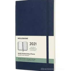 Moleskine 12 mesi - Agenda settimanale blu zaffiro - Large copertina morbida 2021