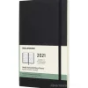 Moleskine 12 mesi - Agenda settimanale orizzontale nero - Large copertina morbida 2021