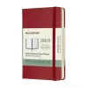 Moleskine 18 mesi - Agenda settimanale rossa - Pocket copertina rigida 2018-2019
