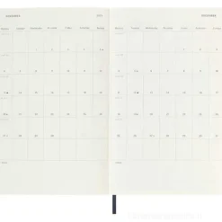 Moleskine 12 mesi - Agenda settimanale orizzontale blu zaffiro - Large copertina morbida 2023