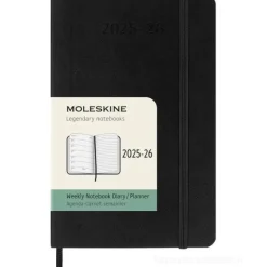 Moleskine 18 mesi - Agenda settimanale nero - Pocket copertina morbida 2025-2026