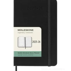 Moleskine 18 mesi - Agenda settimanale nero - Pocket copertina rigida 2025-2026