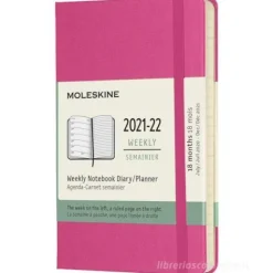 Moleskine 18 mesi - Agenda settimanale rosa bouganvillea - Pocket copertina rigida 2021-2022