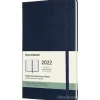 Moleskine 12 mesi - Agenda settimanale blu zaffiro - Large copertina rigida 2022